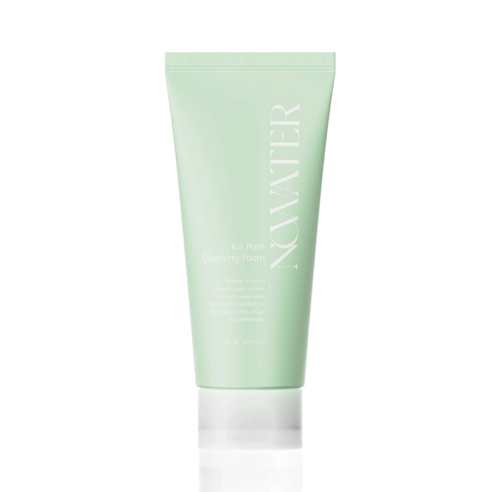 NOWATER NOWATER Cica Pore Cleansing Foam 120ml - hydrating - front bottle shot