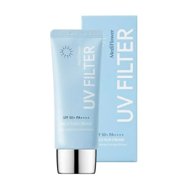 MediFlower MediFlower UV Filter Mild Sun Cream 50ml SPF50+ PA++++ - hydrating - front bottle shot