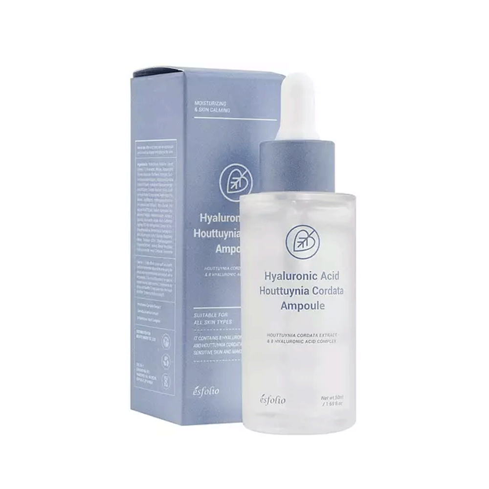 esfolio esfolio Hyaluronic Acid Houttuynia Cordata Ampoule 50ml - hydrating - front bottle shot