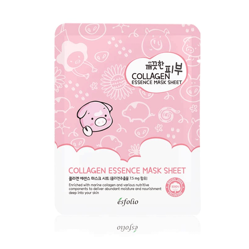 esfolio esfolio Pure Skin Collagen Essence Mask Sheet 25ml *10ea - hydrating - front bottle shot