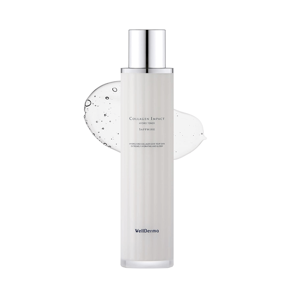 WellDerma WellDerma Sapphire Collagen Impact Hydro Toner 100ml - brightening - front bottle shot