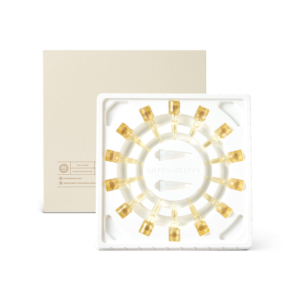 DIFFER&DEEPER DIFFER&DEEPER Brightening&Toning Skin Booster 2ml x 14ea - hydrating - front bottle shot
