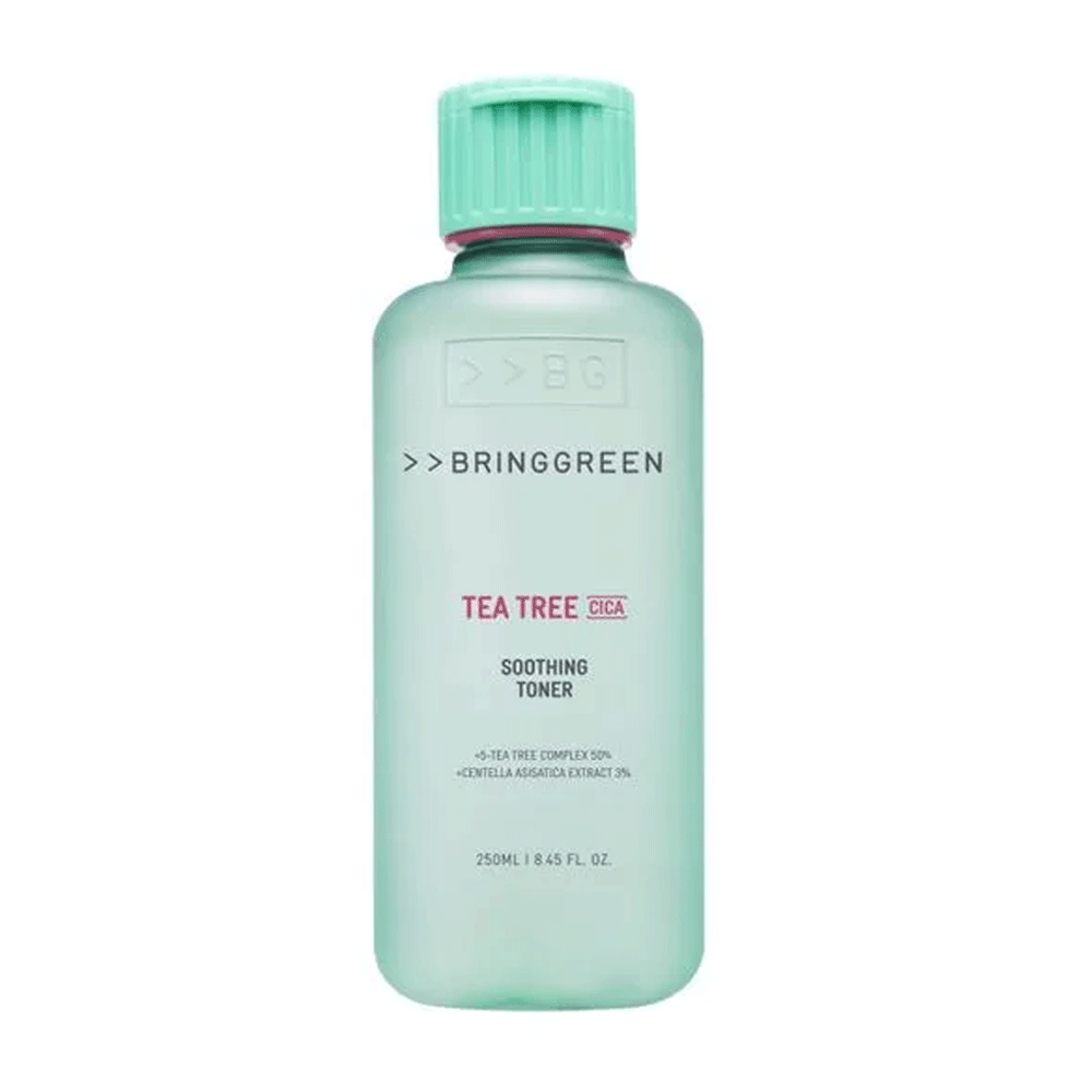 BRING GREEN BRING GREEN Tea Tree Cica Soothing Toner 250ml - hydrating - front bottle shot
