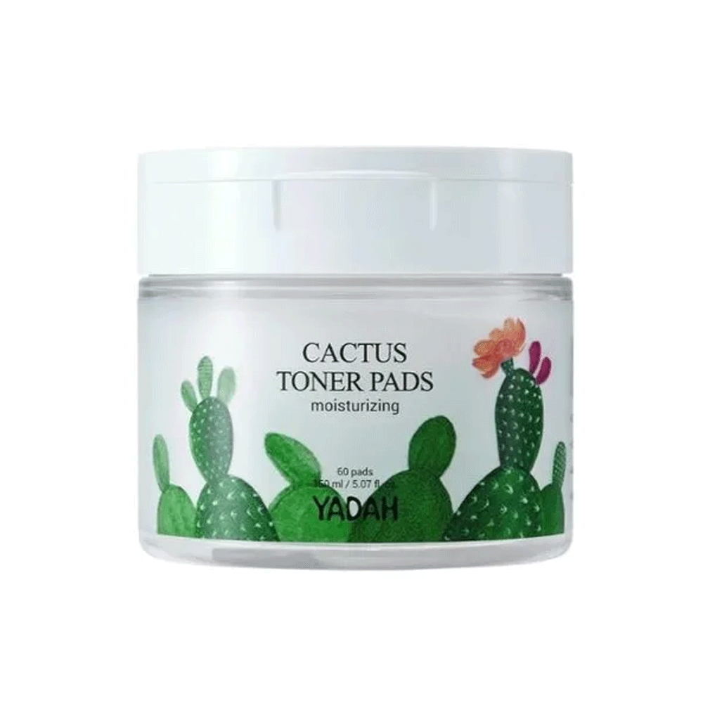 YADAH YADAH Cactus Toner Pads 60 pads - hydrating - front bottle shot