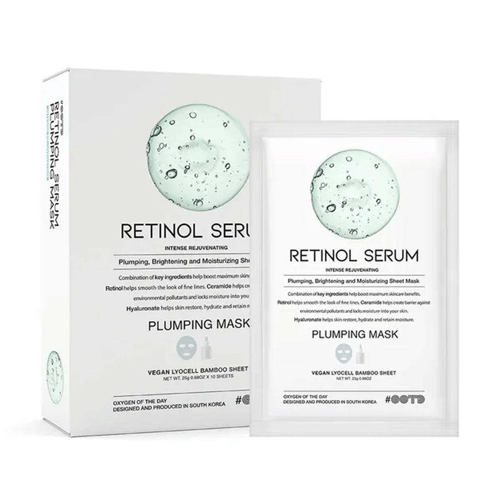 OOTD OOTD Retinol Serum Plumping Mask 25g *10ea - hydrating - front bottle shot