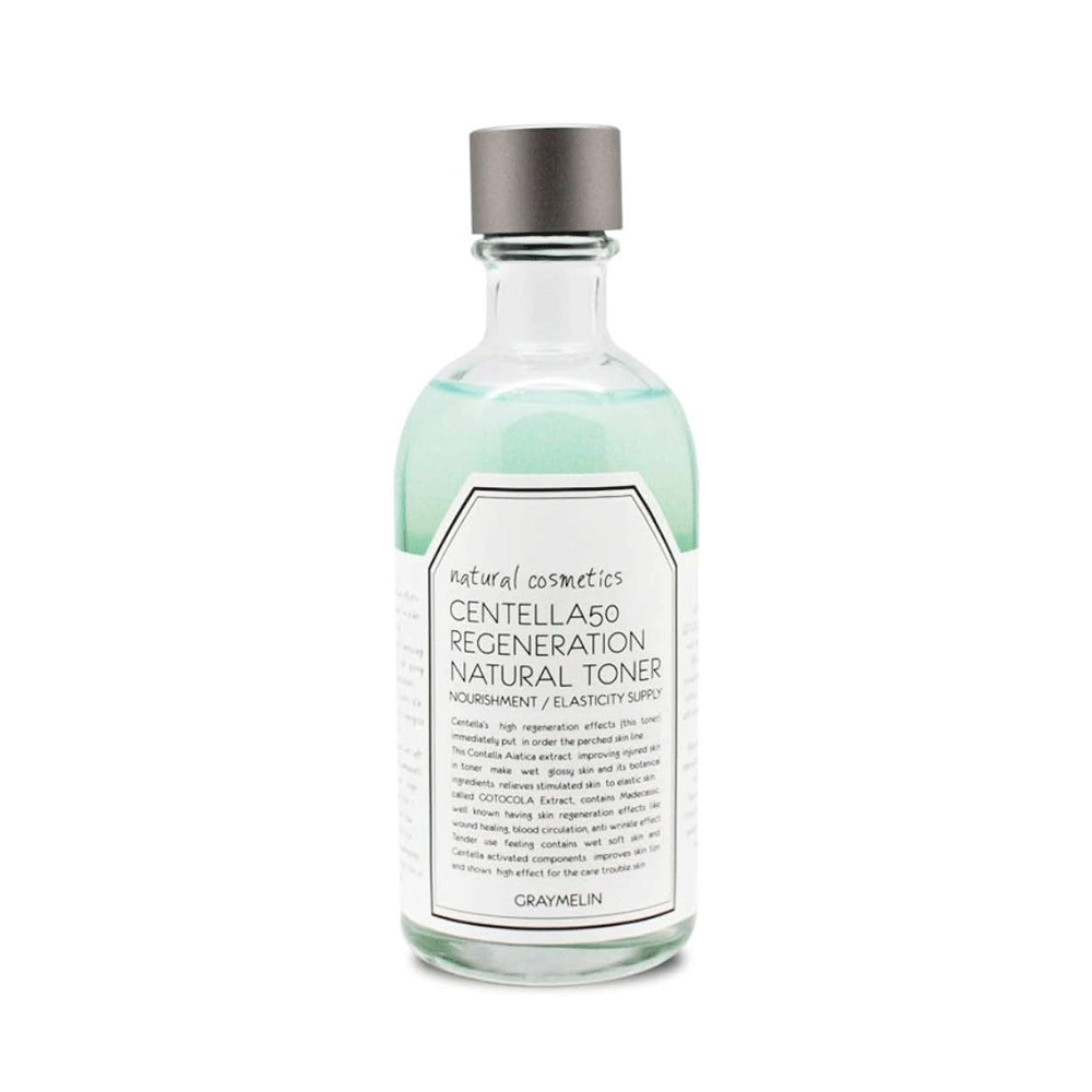 GRAYMELIN GRAYMELIN Centella 50 Regeneration Natural Toner 130ml - hydrating - front bottle shot