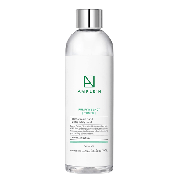 AMPLE:N AMPLE:N Purifying Shot toner 600ml - hydrating - front bottle shot