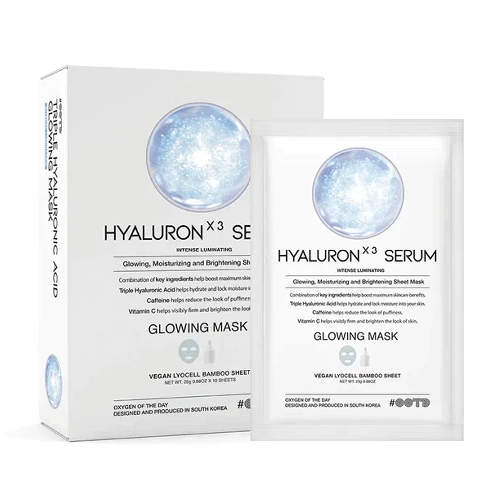 OOTD OOTD Hyaluron X3 Serum Glowing Mask 25g * 10ea - hydrating - front bottle shot