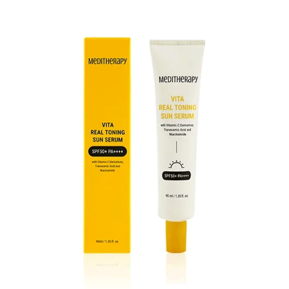 Meditherapy Meditherapy Vita Real Toning Sun Serum SPF 50+ PA++++ 40ml - hydrating - front bottle shot