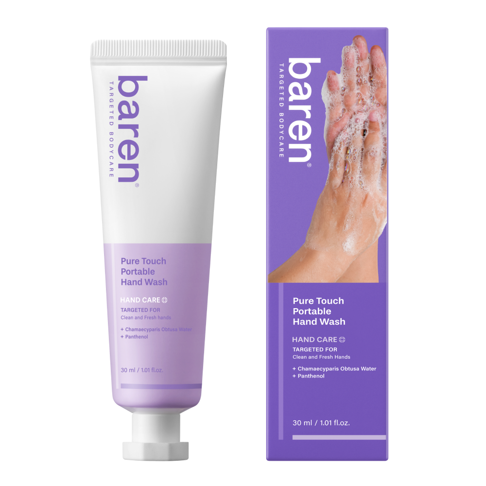 baren baren Foaming Hand Wash for Travel, Clear Sky Scent 30ml - cleansing - front bottle shot