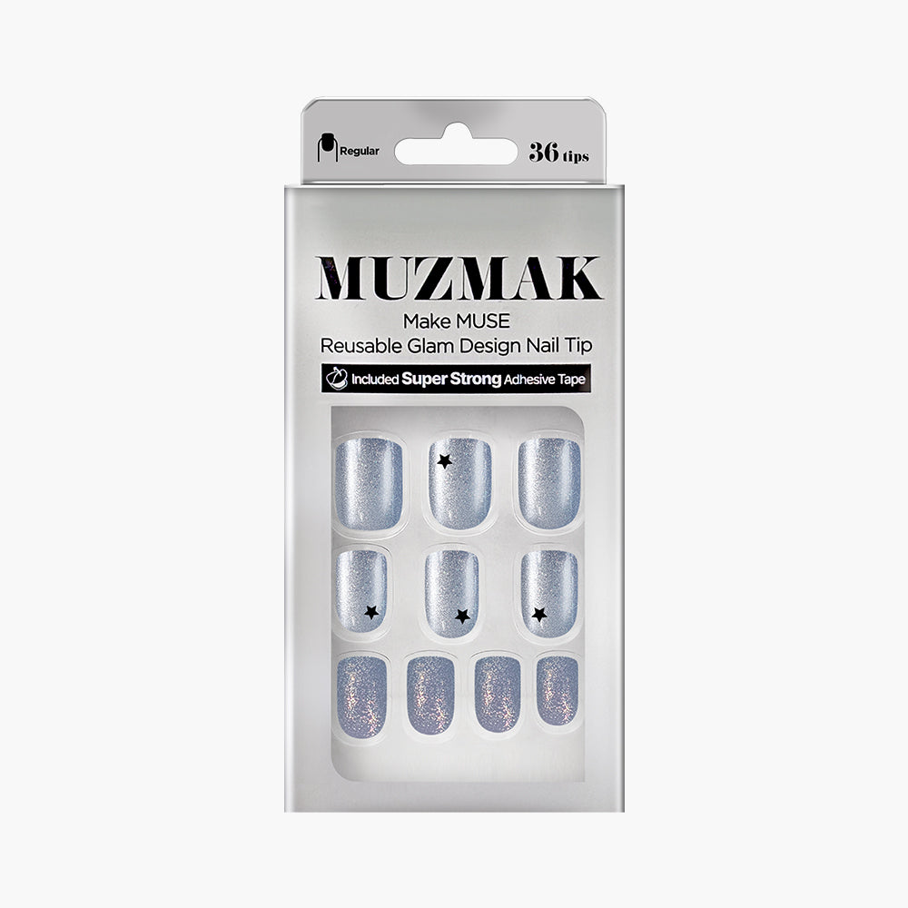 MUZMAK MUZMAK Nail Tips 36pcs #Meteor(Regular) - anti-aging - front bottle shot