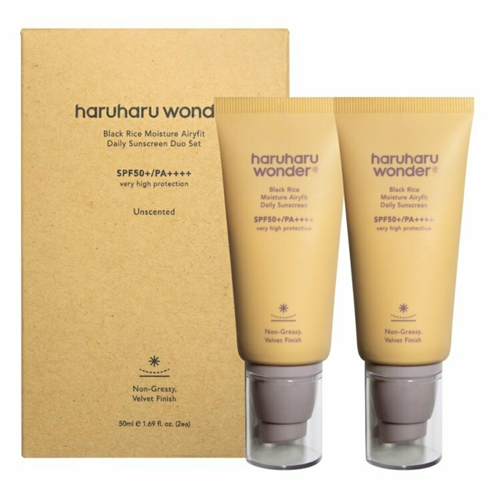 haruharu wonder haruharu wonder Black Rice Moisture Airyfit Daily Sunscreen Duo SPF 50+ PA++++ - hydrating - front bottle