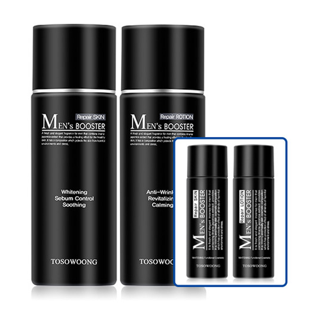 TOSOWOONG TOSOWOONG Men's Booster Repair Skin Toner Lotion Set - brightening - front bottle shot