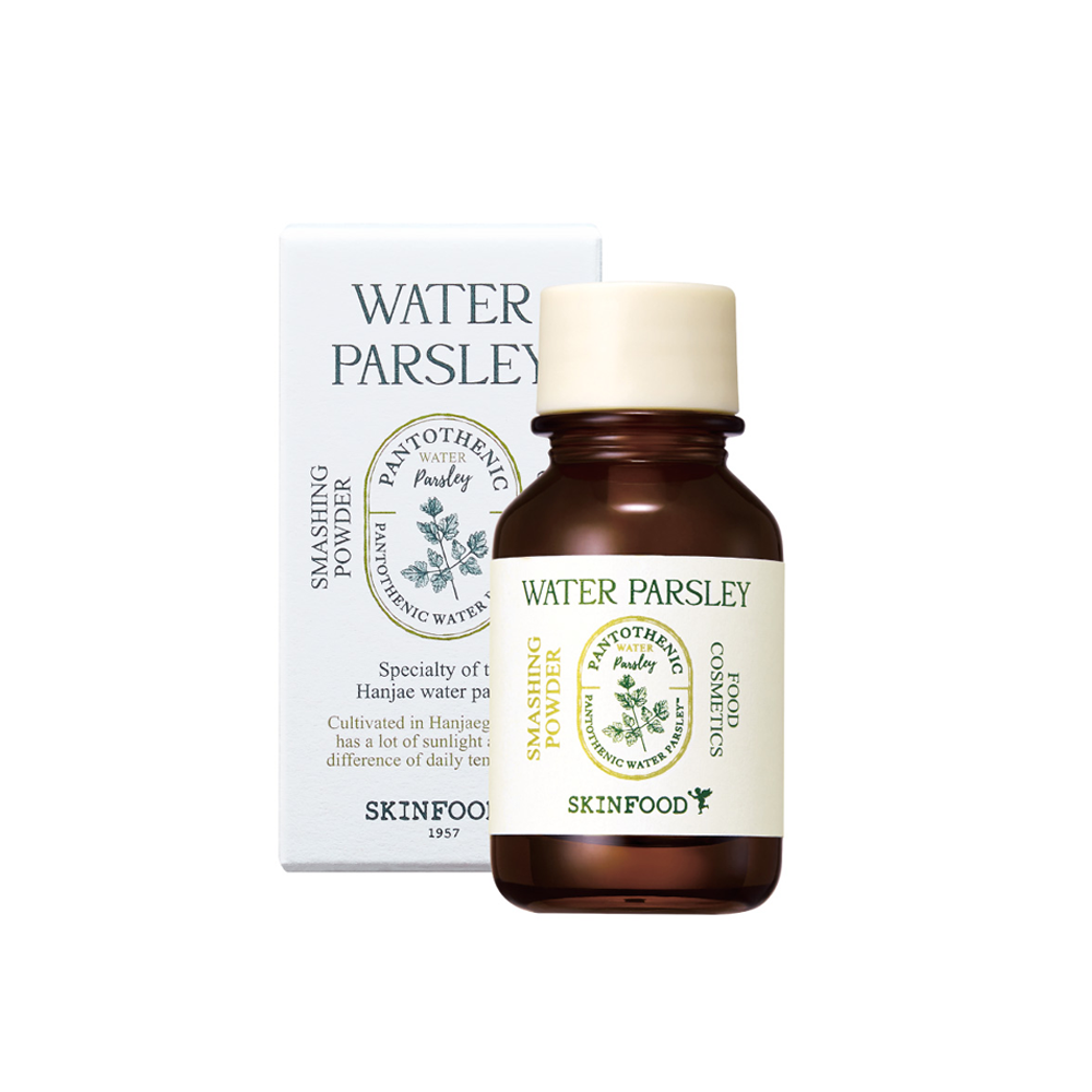 SKINFOOD SKINFOOD Pantothenic Water Parsley Smashing Powder 15ml - hydrating - front bottle shot