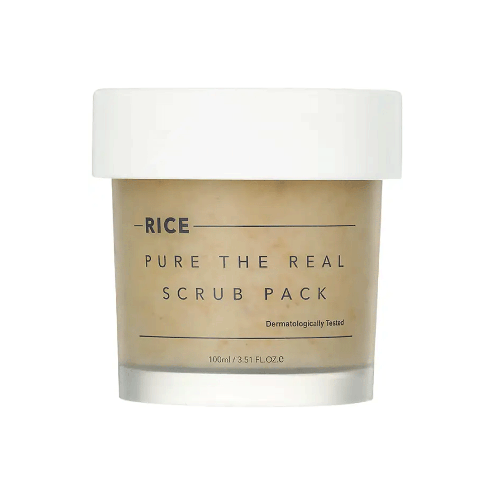 THANK YOU FARMER THANK YOU FARMER Rice Pure The Real Scrub Pack 100ml - hydrating - front bottle shot