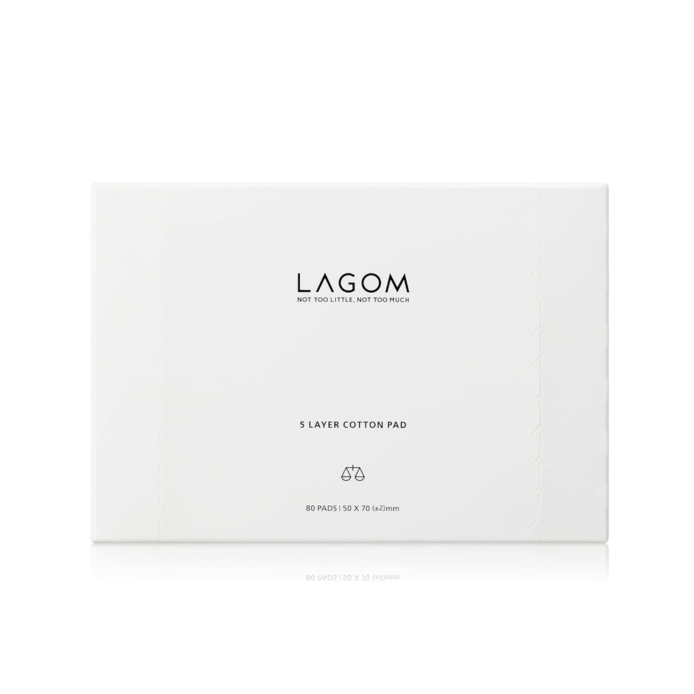 LAGOM LAGOM 5 Layer Cotton Pad 80 pads - cleansing - front bottle shot