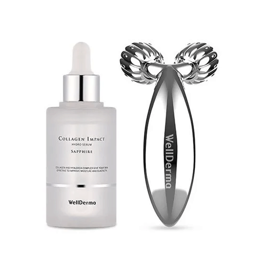 WellDerma WellDerma Collagen Beauty Care Serum & Roller Set - anti-aging - front bottle shot