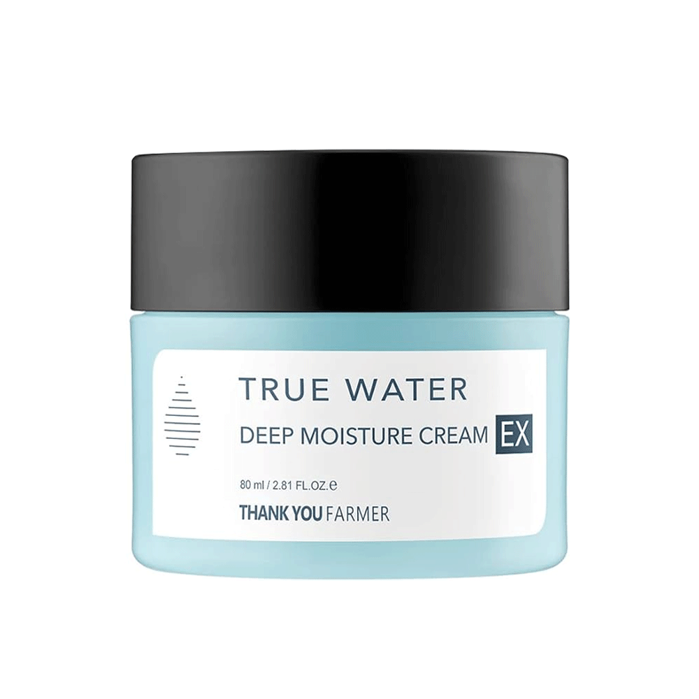 THANK YOU FARMER THANK YOU FARMER True Water Deep Moisture Cream EX 80ml - hydrating - front bottle shot