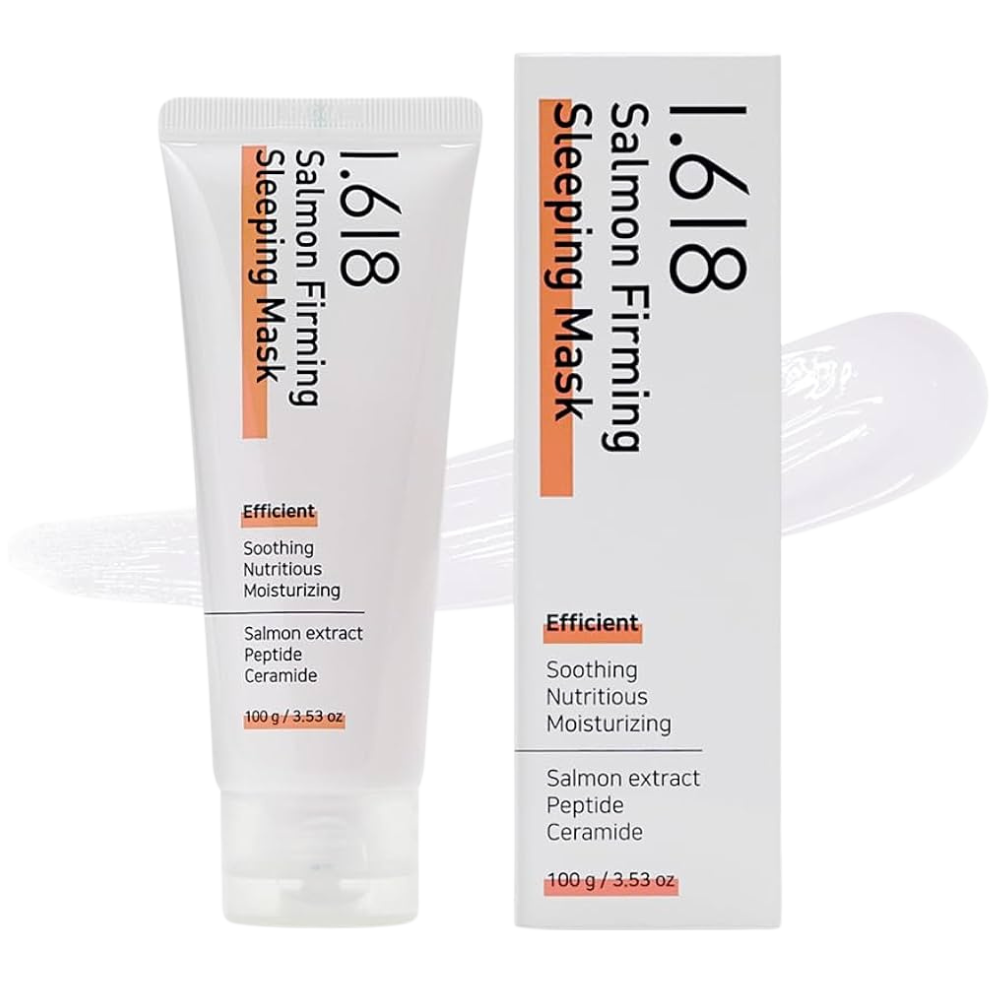 1.618 1.618 Salmon Firming Sleeping Mask 100g - soothing - front bottle shot