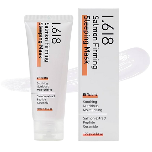 1.618 1.618 Salmon Firming Sleeping Mask 100g - soothing - front bottle shot