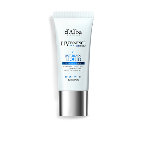 d'Alba d'Alba Waterfull Panthenol Liquid Essence Sun Serum 50ml - hydrating - front bottle shot