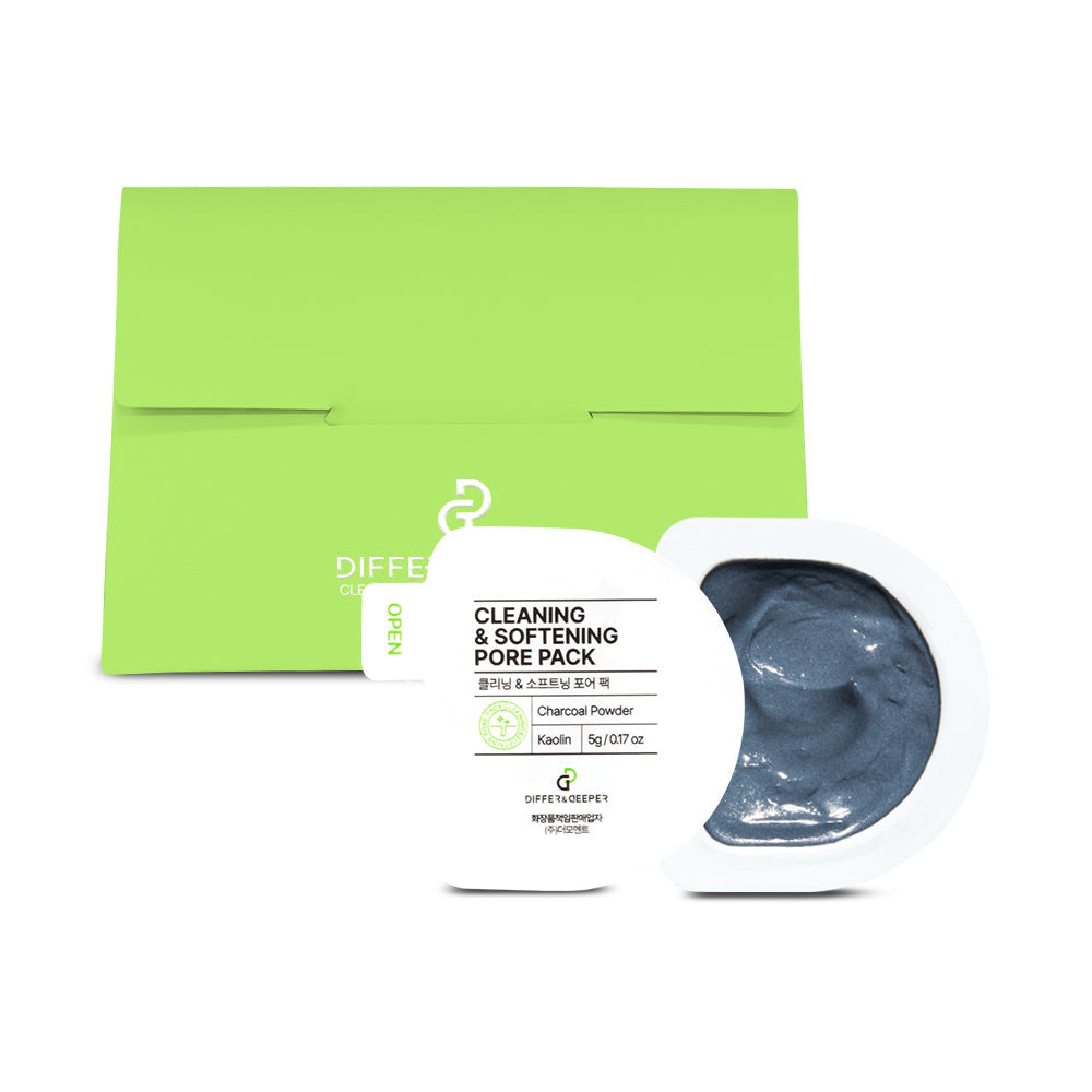 DIFFER&DEEPER DIFFER&DEEPER Cleaning&Softening Pore Pack 5g x 7ea - soothing - front bottle shot