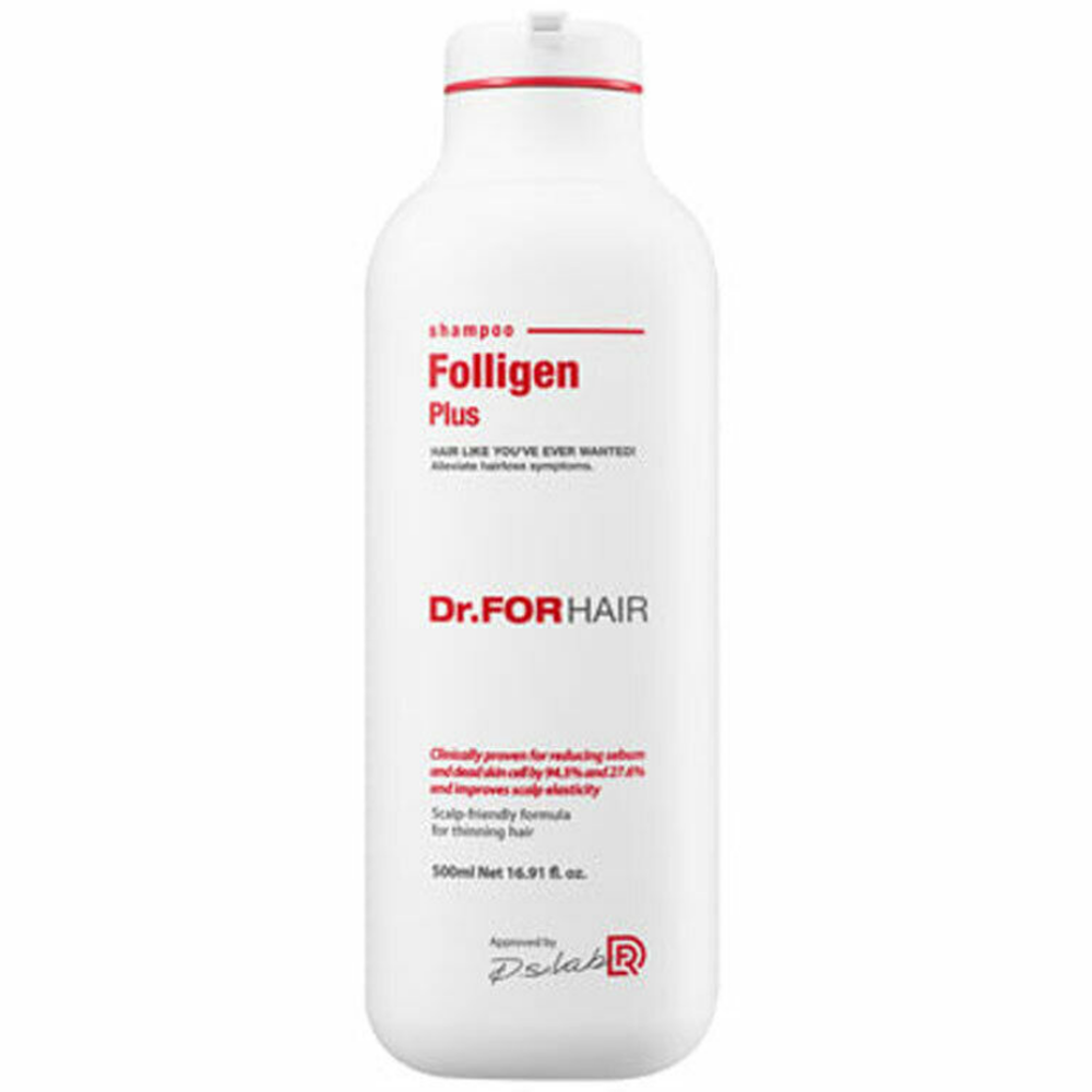 Dr.FORHAIR DR.FORHAIR Folligen Plus Shampoo 500ml - cleansing - front bottle shot