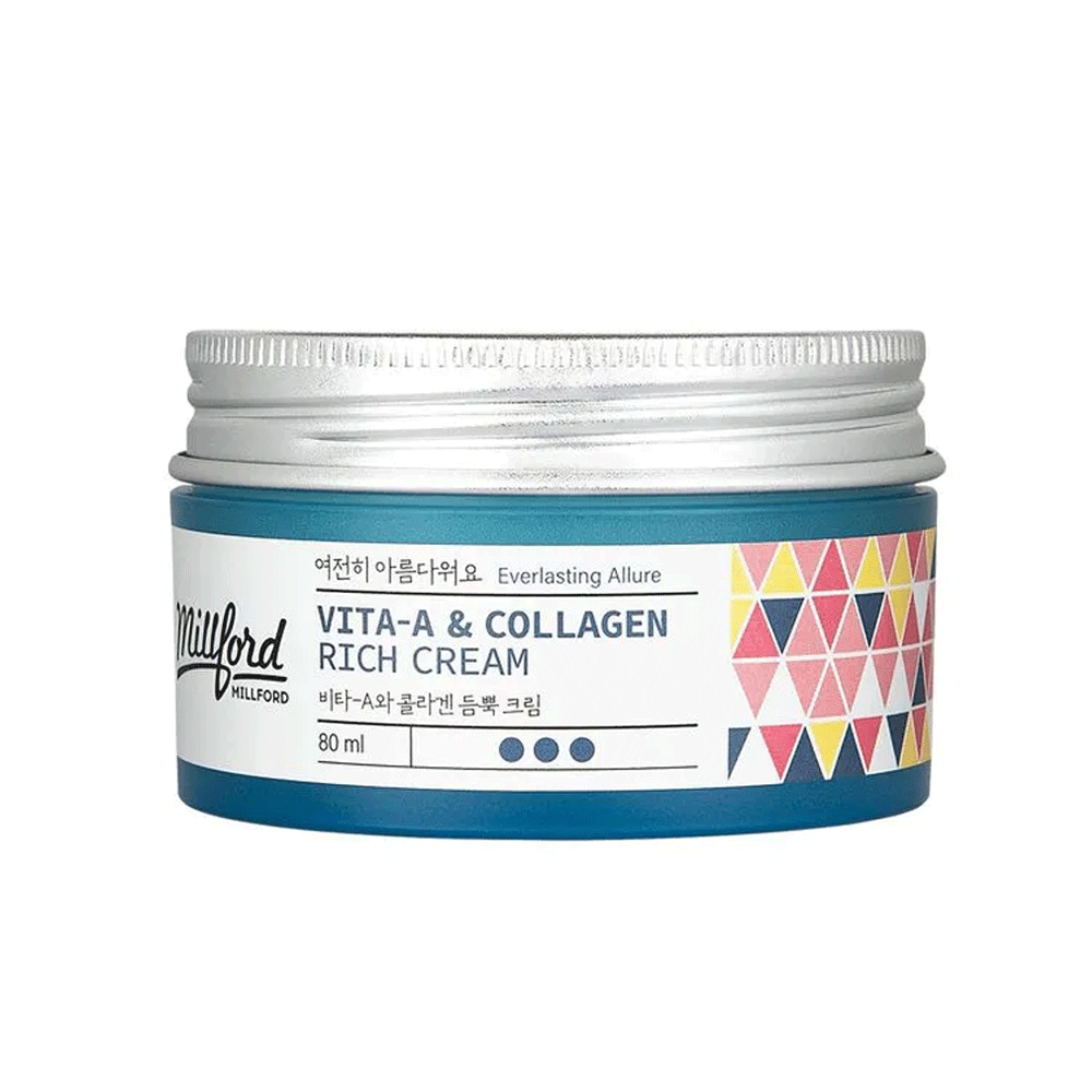 Millford Millford Vita A & Collagen Rich Cream 80ml - hydrating - front bottle shot