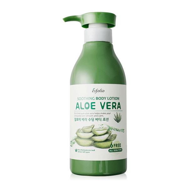 esfolio esfolio Aloe Vera Soothing Body Lotion 500ml - hydrating - front bottle shot