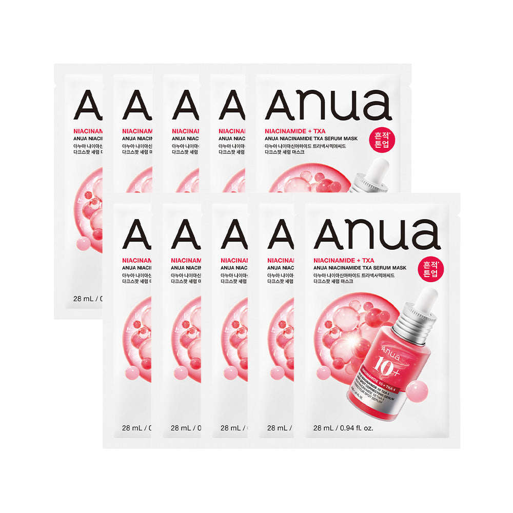 Anua Anua Niacinamide 10% + TXA 4% Dark Spot Serum Mask * 10ea - daily care - front bottle shot