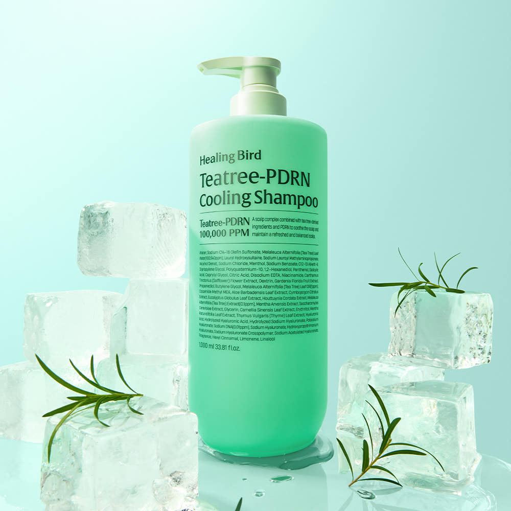 Healing Bird Healing Bird Tea Tree PDRN Cooling Shampoo 1L - soothing - front bottle shot
