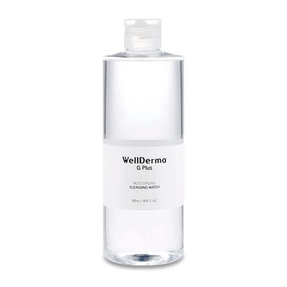 WellDerma WellDerma G Plus Moisturizing Cleansing Water 500ml - hydrating - front bottle shot