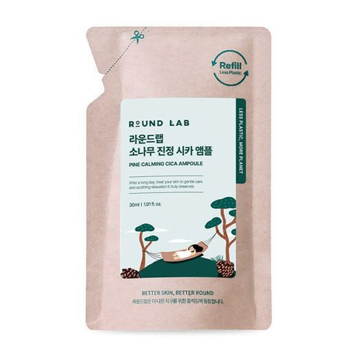 ROUND LAB ROUND LAB Pine Calming Cica Ampoule 30ml Refill Pack - soothing - front bottle shot