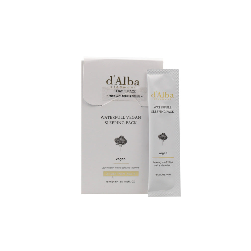 d'Alba d’Alba Waterfull Sleeping Pack 4ml * 12ea - hydrating - front bottle shot
