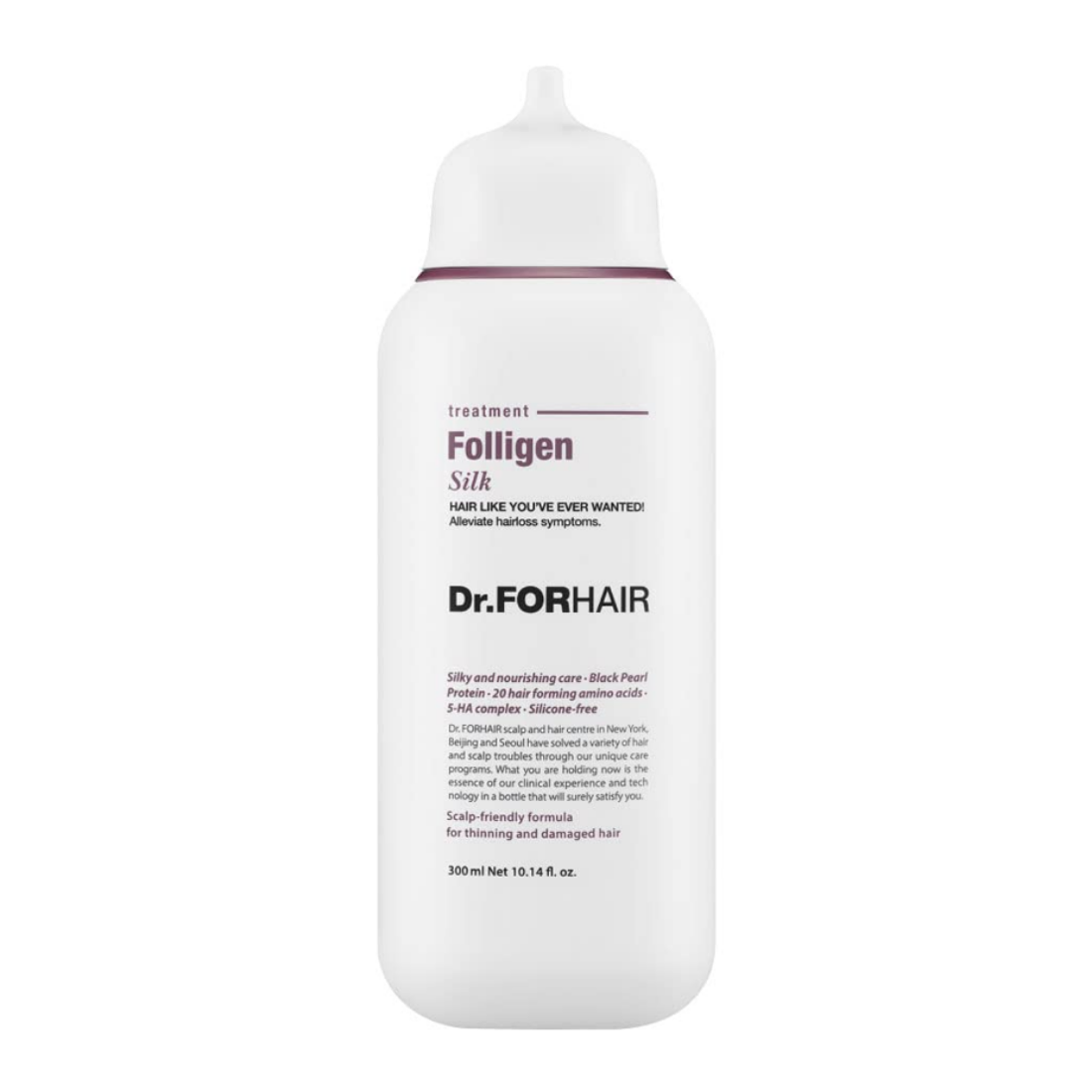 Dr.FORHAIR DR.FORHAIR Folligen Silk Treatment 300ml - nourishing - front bottle shot