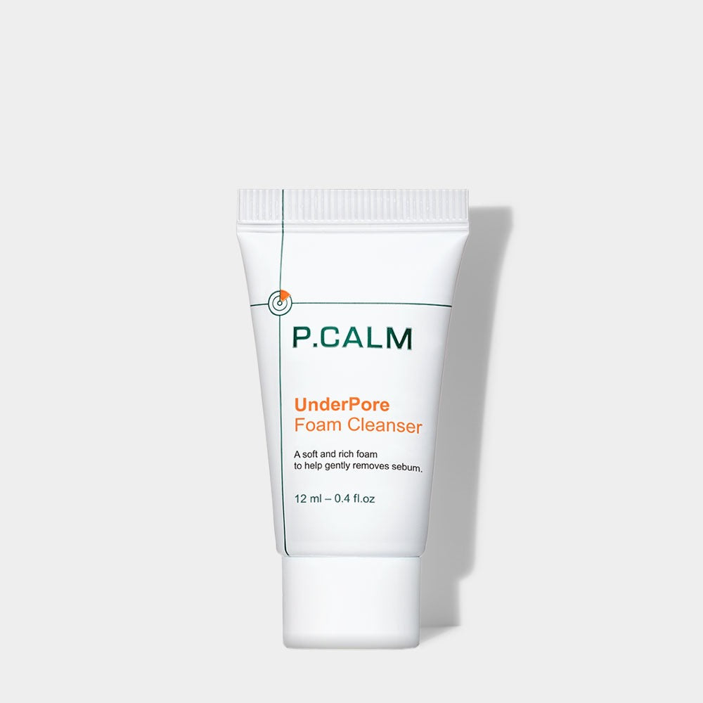 P.CALM P.CALM UnderPore Foam Cleanser 12ml - soothing - front bottle shot