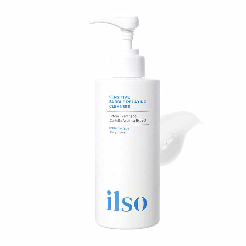 ilso ilso Sensitive Bubble Relaxing Cleanser 200g - hydrating - front bottle shot