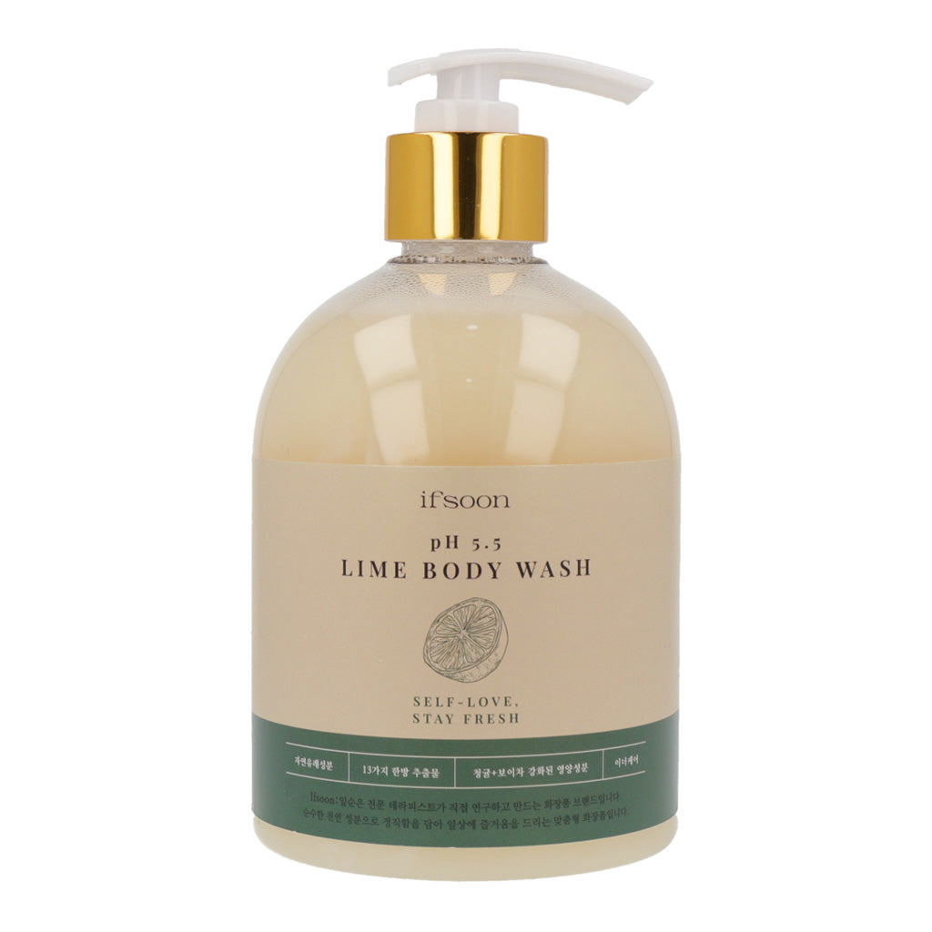 ifsoon ifsoon pH5.5 Lime Body Wash 500ml / 16.91 fl.oz - hydrating - front bottle shot