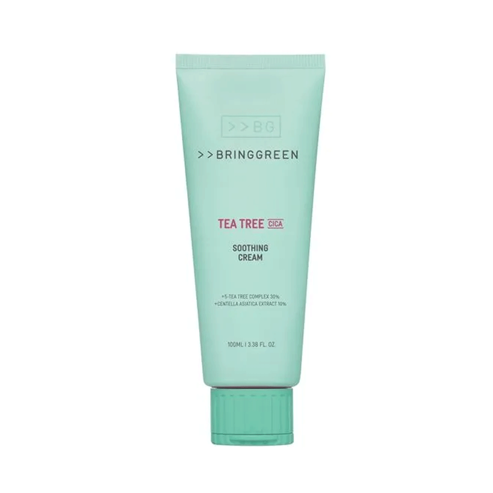 BRING GREEN BRING GREEN Tea Tree Cica Soothing Cream 100ml - hydrating - front bottle shot