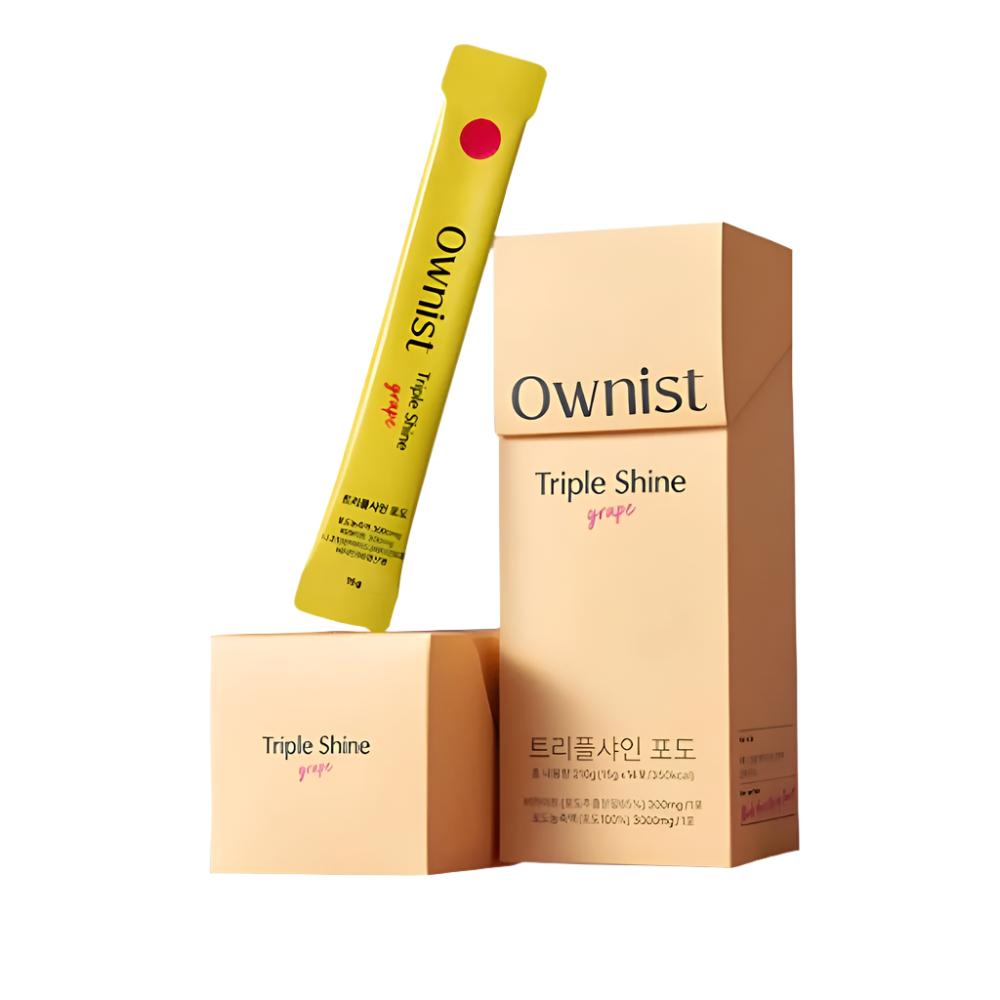 Ownist Ownist Triple Shine Grape 14 sticks (14-day supply) - brightening - front bottle shot