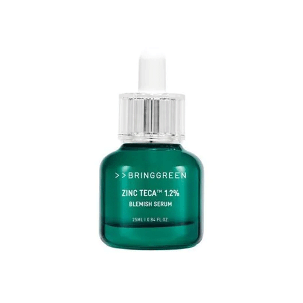 BRING GREEN BRING GREEN Zinc Teca 1.2% Blemish Serum 25ml - soothing - front bottle shot