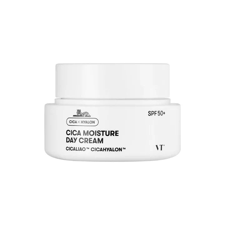VT Cosmetics VT Cosmetics Cica Moisture Day Cream 50ml SPF 50+ / PA++++ - hydrating - front bottle shot
