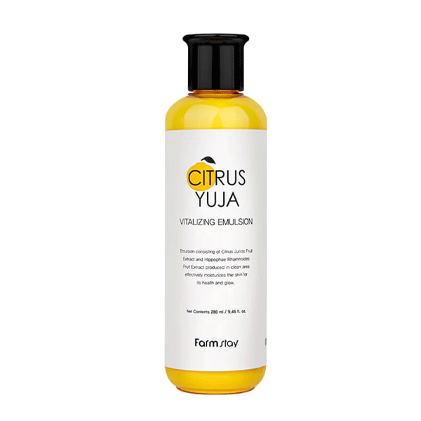 Farmstay Farmstay Citrus Yuja Vitalizing Emulsion 280ml - hydrating - front bottle shot