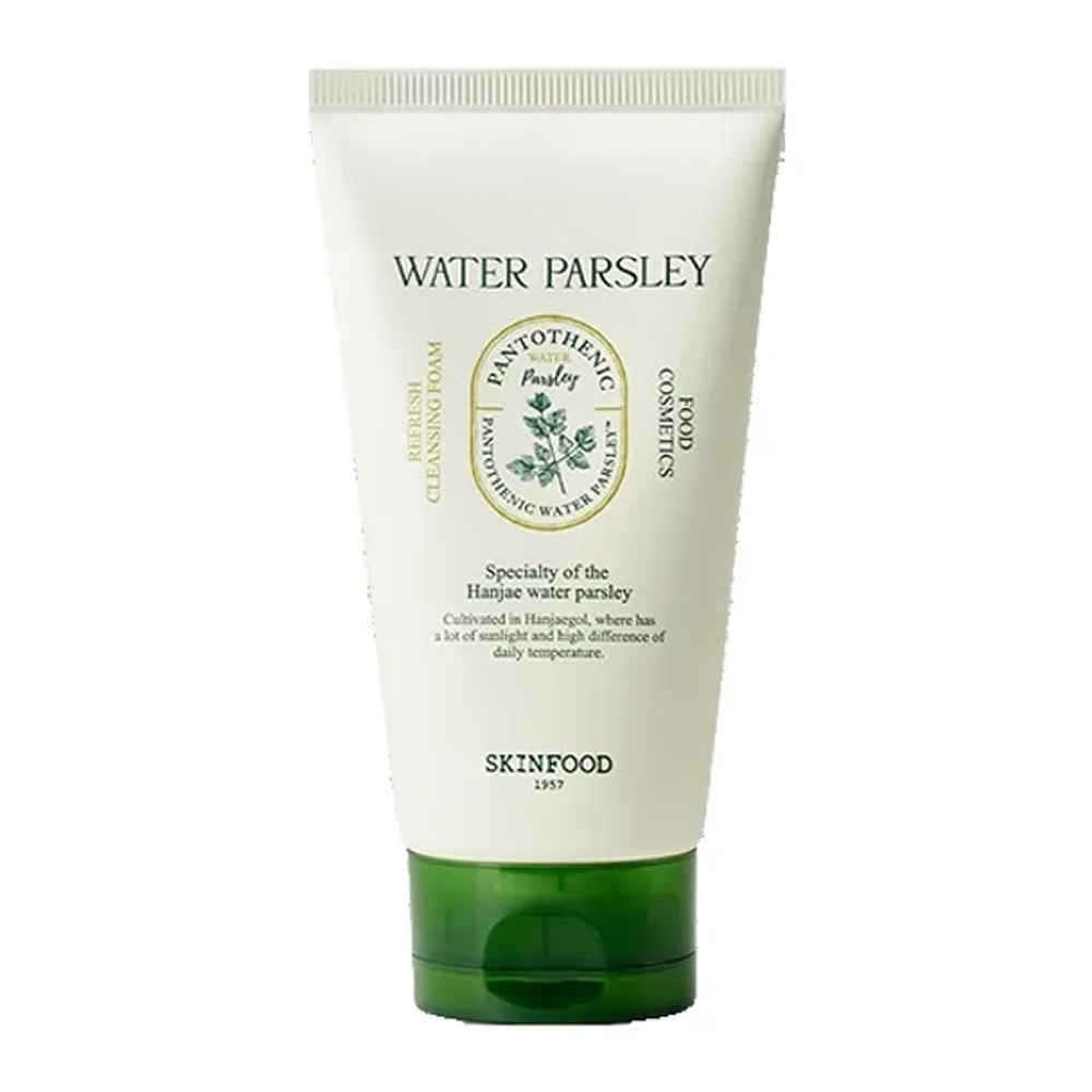 SKINFOOD SKINFOOD Pantothenic Water Parsley Refresh Cleansing Foam 150ml - soothing - front bottle shot