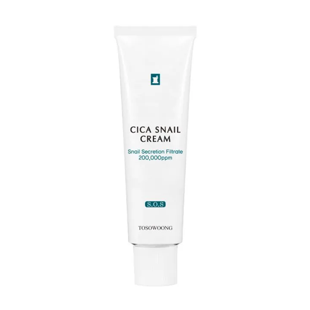 TOSOWOONG TOSOWOONG Cica Snail Cream 50ml - hydrating - front bottle shot