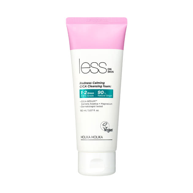 Holika Holika Holika Holika Less on Skin Redness Calming CICA Cleansing Foam 150ml - soothing - front bottle shot