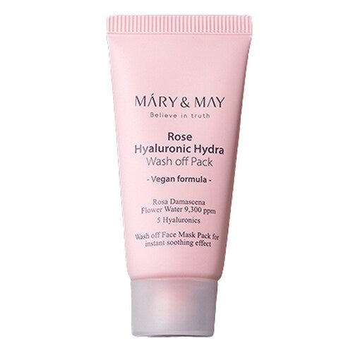 Mary&May Mary&May Rose Hyaluronic Hydra Wash off Pack 30g - hydrating - front bottle shot