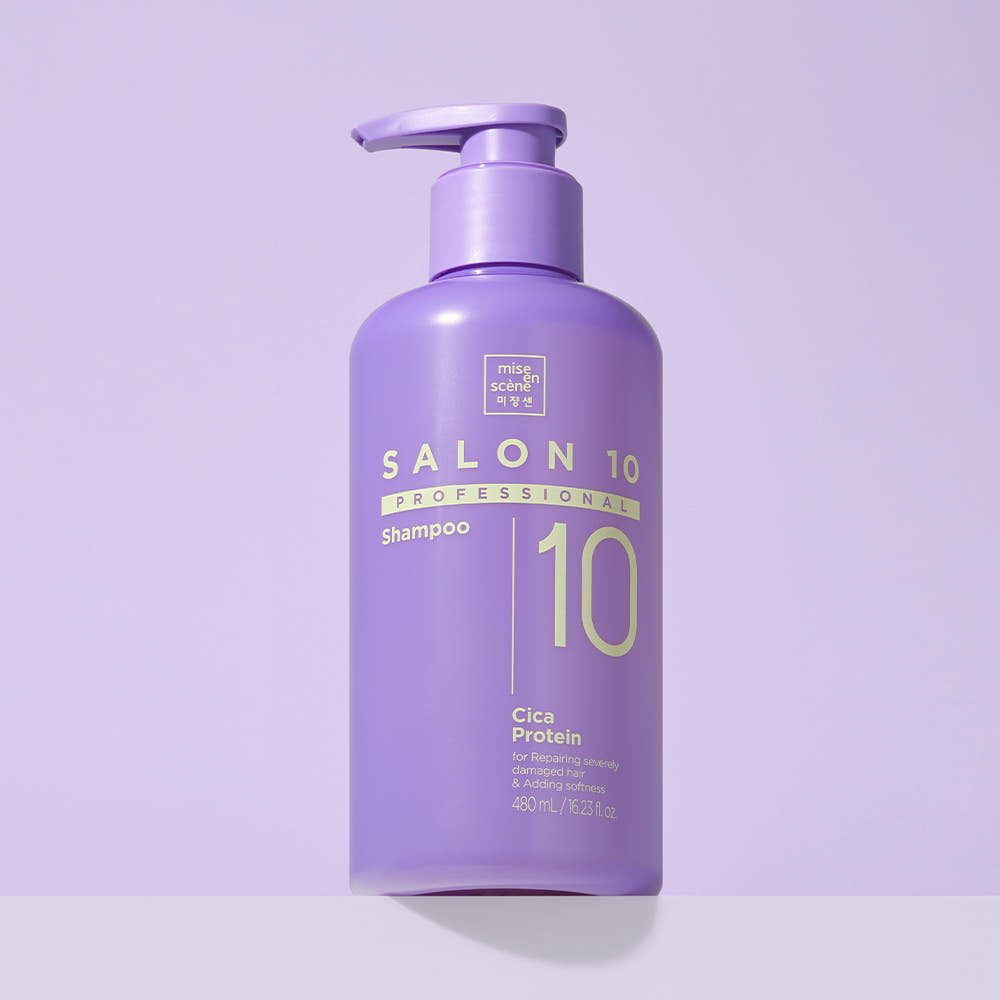 Mise en Scene Mise en Scene Salon 10 Professional Cica Protein Shampoo 480ml - soothing - front bottle shot