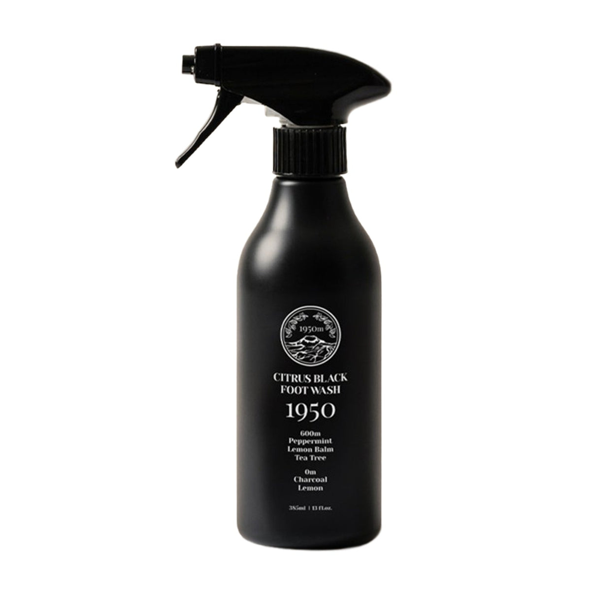 1950 1950 Jeju Citrus Black Foot Wash 385ml - exfoliating - front bottle shot
