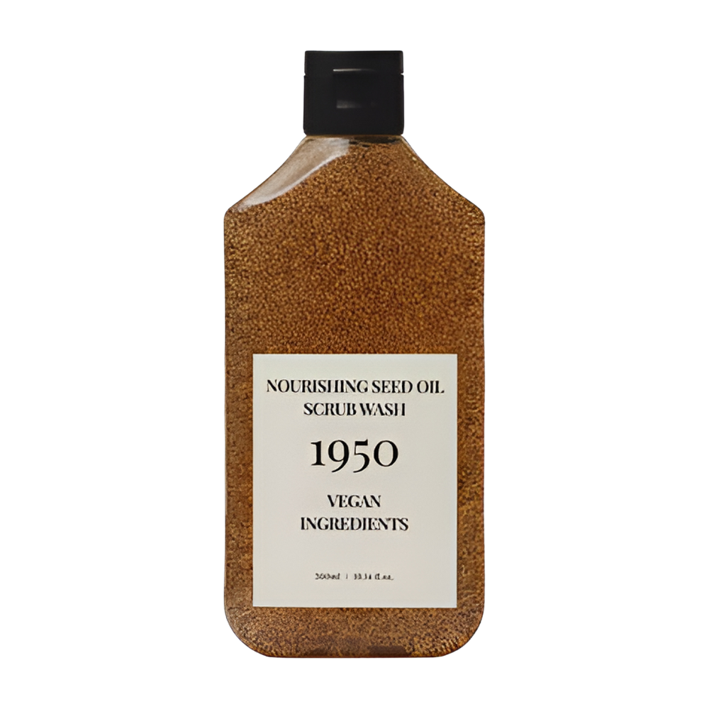 1950 1950 Jeju Nourishing Seed Oil Scrub Wash 300ml - hydrating - front bottle shot